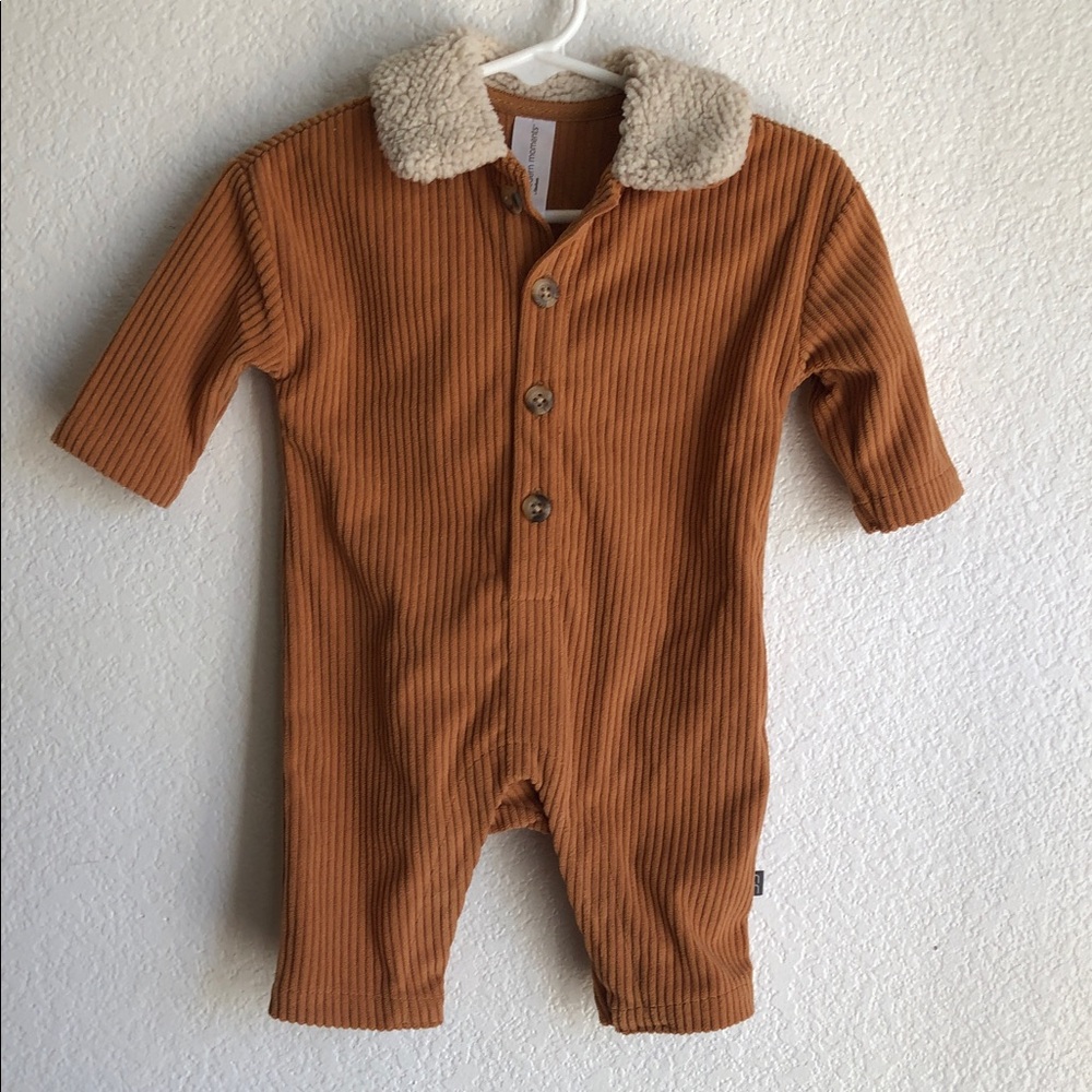 Cozy Brown Kids One‎ Piece corduroy modern moments